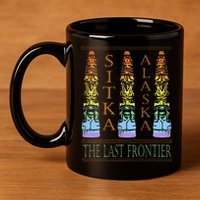 Sitka Alaska Ak Totem Design 11oz C Handle Ceramic Mug