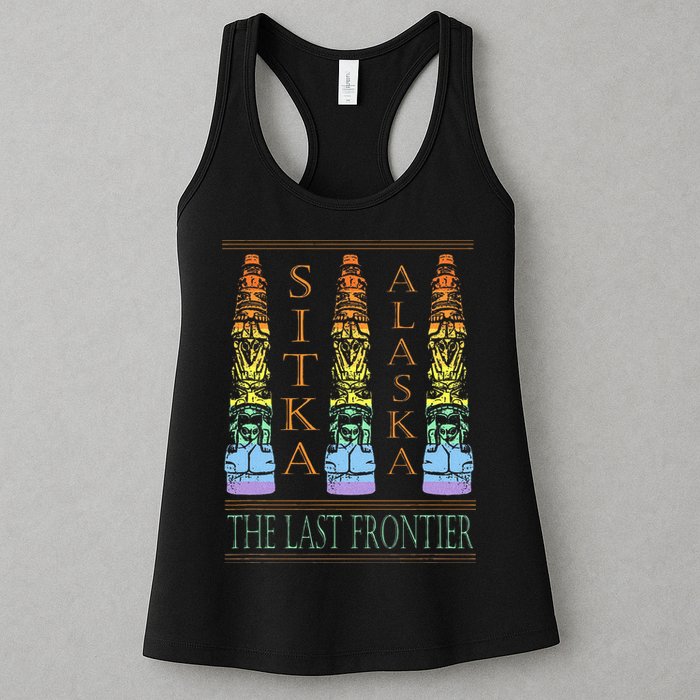 Sitka Alaska Ak Totem Design Womens Tank Top