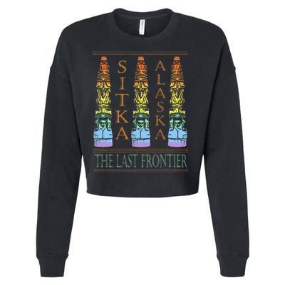 Sitka Alaska Ak Totem Design Cropped Pullover Crew