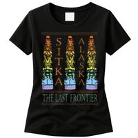 Sitka Alaska Ak Totem Design Womens T-Shirt