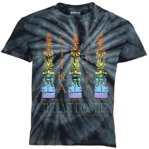 Sitka Alaska Ak Totem Design Kids Tie-Dye T-Shirt