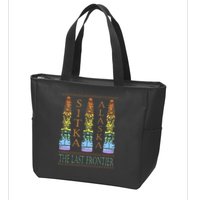 Sitka Alaska Ak Totem Design Zip Tote Bag