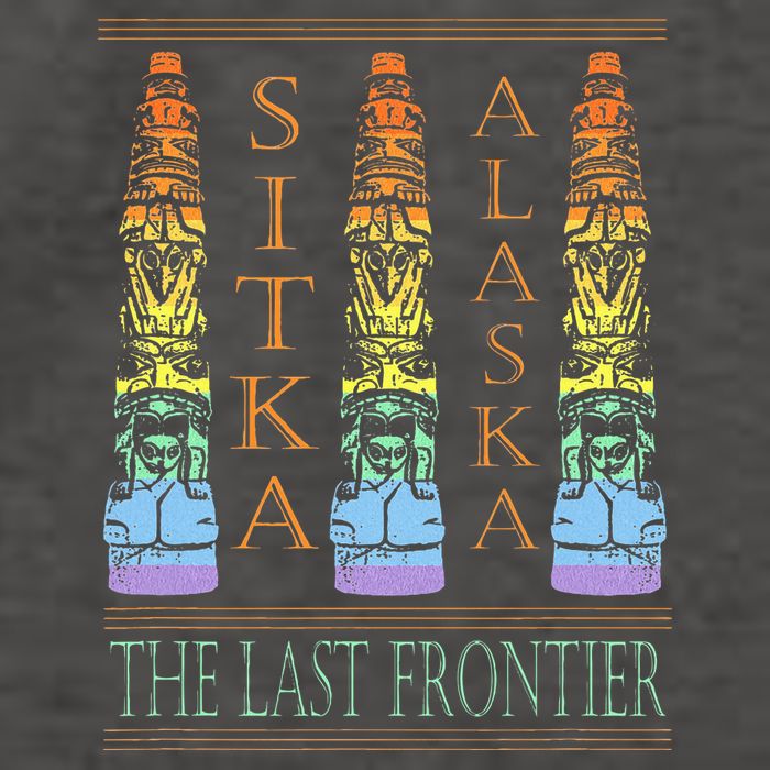 Sitka Alaska Ak Totem Design Vector Backpack