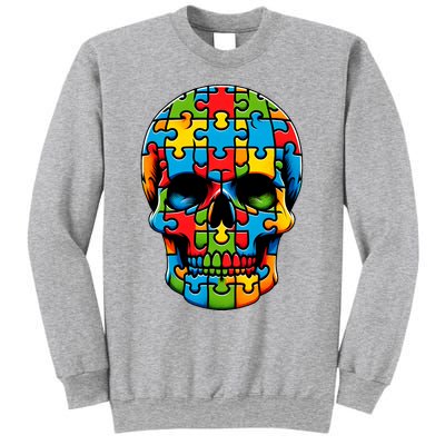 Skull Autism Awareness Autistic Supporter Sweatshirt