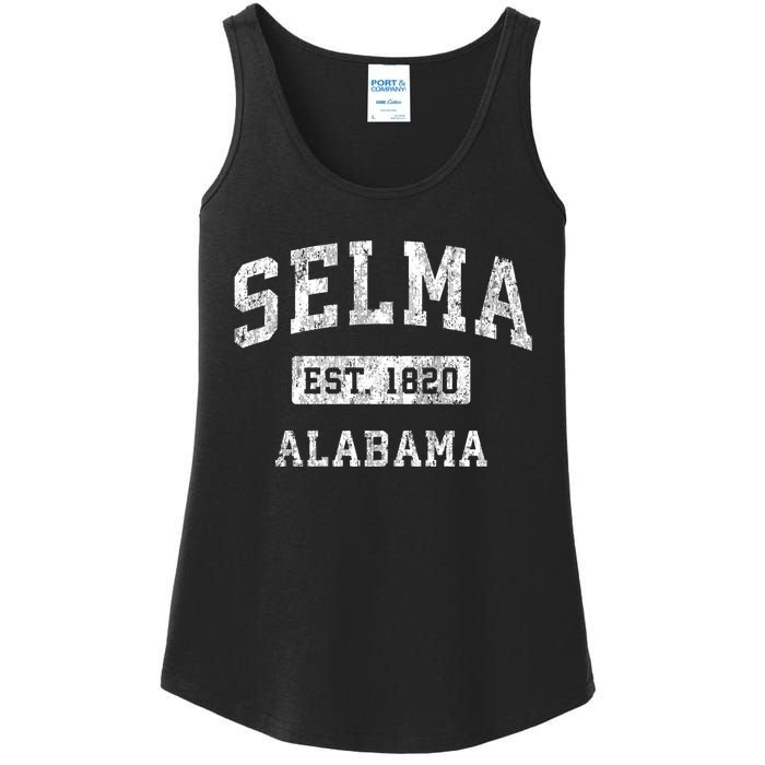 Selma Alabama Al Vintage Established Sports Ladies Essential Tank