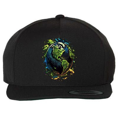 Space Astronaut Alien Astronomy Extraterrestrial Gift Wool Snapback Cap