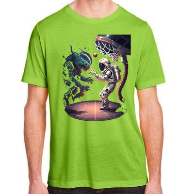 Space Astronaut Alien Playing Basketball Astronomy Space Gift Adult ChromaSoft Performance T-Shirt