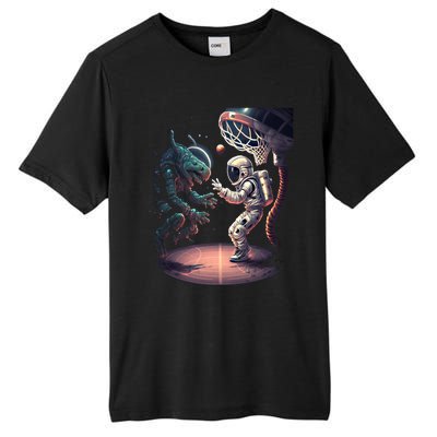 Space Astronaut Alien Playing Basketball Astronomy Space Gift Tall Fusion ChromaSoft Performance T-Shirt