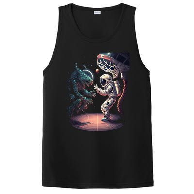 Space Astronaut Alien Playing Basketball Astronomy Space Gift PosiCharge Competitor Tank