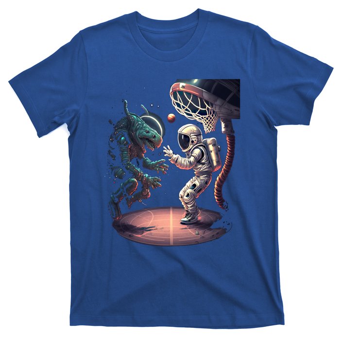 Space Astronaut Alien Playing Basketball Astronomy Space Gift T-Shirt