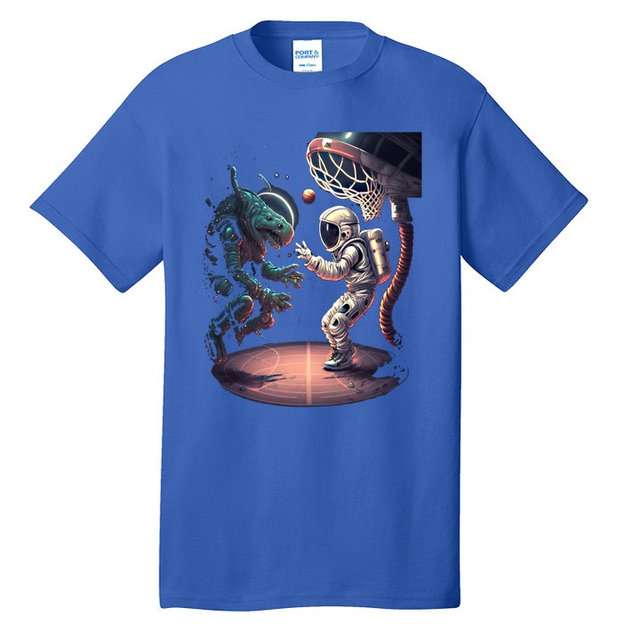 Space Astronaut Alien Playing Basketball Astronomy Space Gift Tall T-Shirt