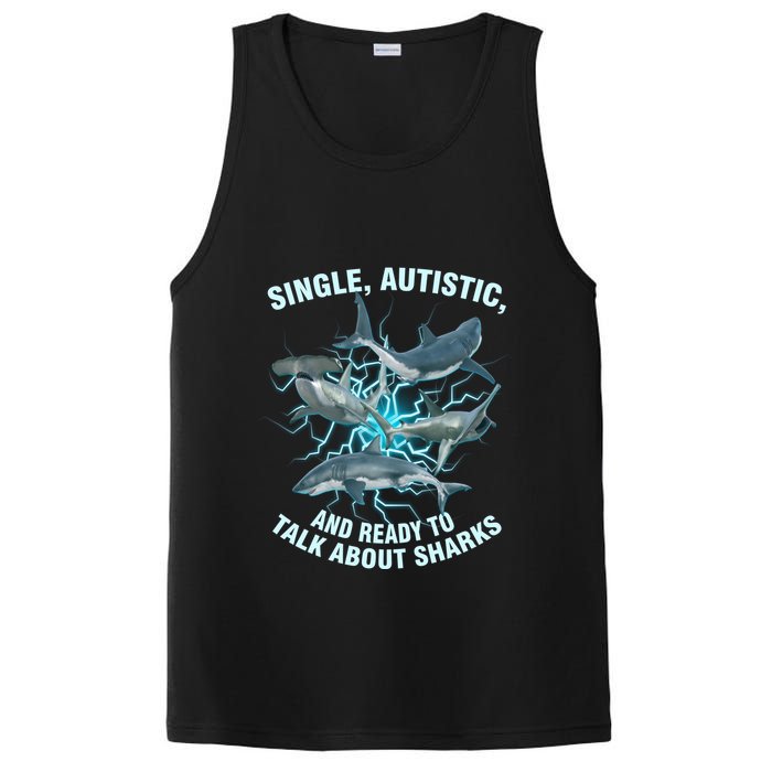 Single Autistic And Ready To Talk About Sharks PosiCharge Competitor Tank