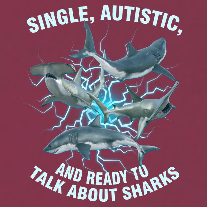 Single Autistic And Ready To Talk About Sharks 16oz Travel Tumbler