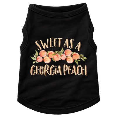 Sweet As A Georgia Peach Cute Funny Southern Georgia Girl Doggie Tank