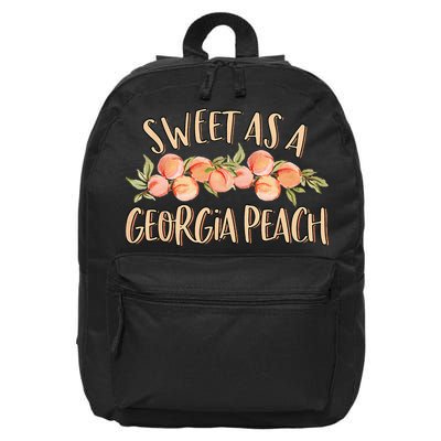 Sweet As A Georgia Peach Cute Funny Southern Georgia Girl 16 in Basic Backpack