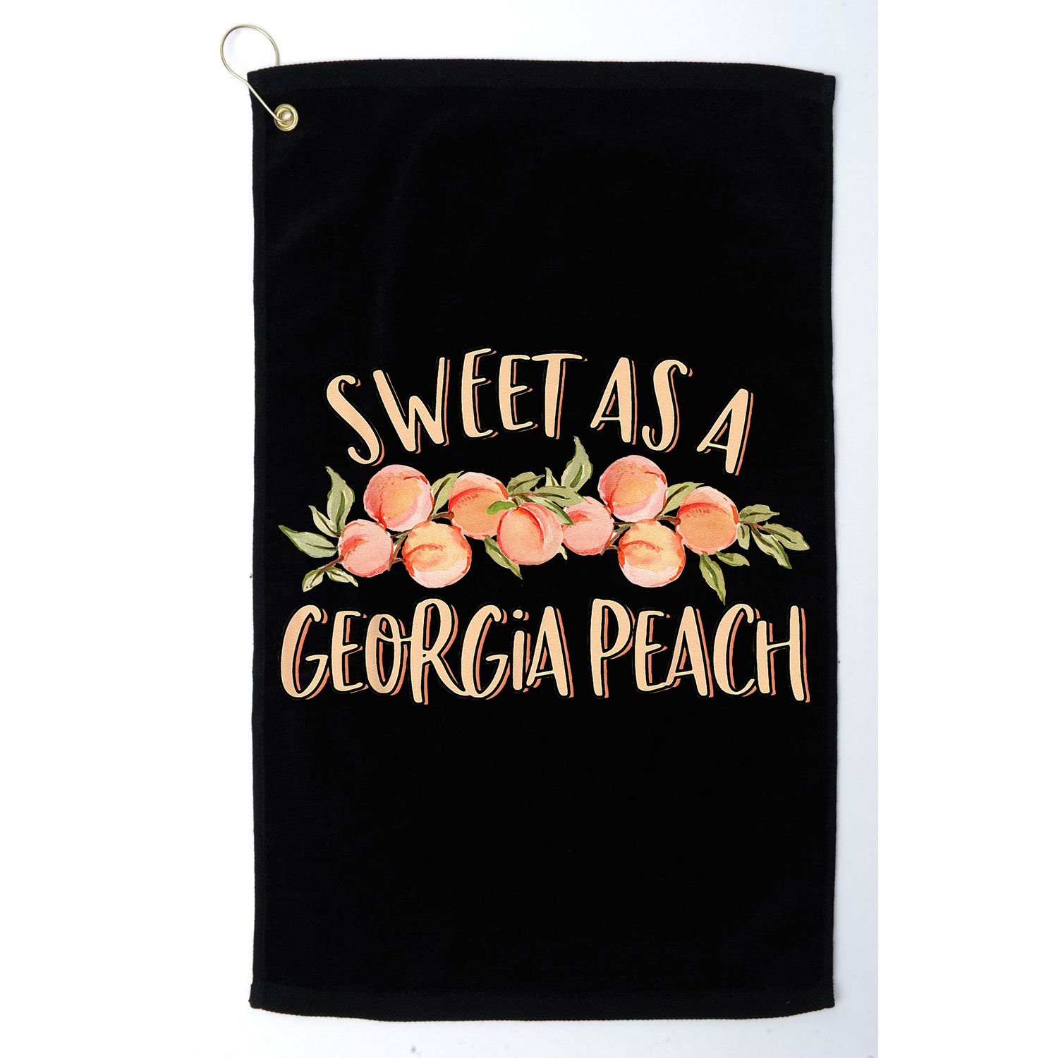 Sweet As A Georgia Peach Cute Funny Southern Georgia Girl Golf Towel