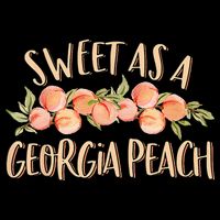 Sweet As A Georgia Peach Cute Funny Southern Georgia Girl Womens T-Shirt