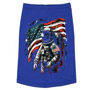 Space Astronaut American Flag Astronomy 4th Of July Gift Doggie Tank