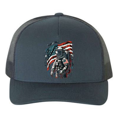 Space Astronaut American Flag Astronomy 4th Of July Gift Yupoong Adult 5-Panel Trucker Hat