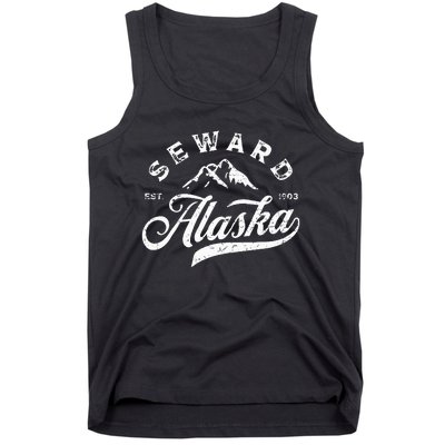 Seward Alaska AK Vintage Mountains Family Vacation Souvenir Tank Top