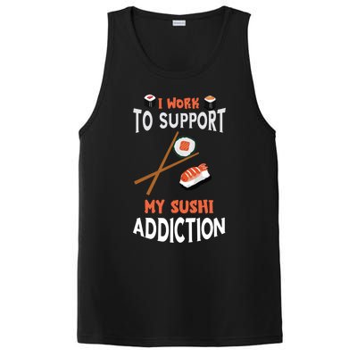 Sushi Addiction Asian Food Japanese Foodie Sushi Lover Cool Gift PosiCharge Competitor Tank