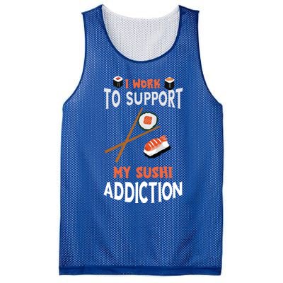 Sushi Addiction Asian Food Japanese Foodie Sushi Lover Cool Gift Mesh Reversible Basketball Jersey Tank