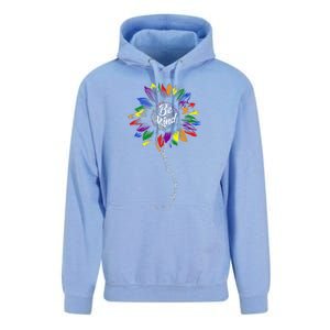 Sunflower Autism Awareness Be Kind Puzzle Mom Support Unisex Surf Hoodie