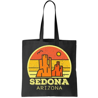 Sedona Arizona AZ Vintage Sunset Desert Camping Hiking Tote Bag