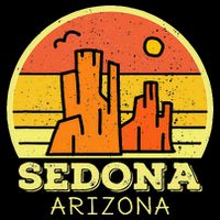 Sedona Arizona AZ Vintage Sunset Desert Camping Hiking Womens Tank Top