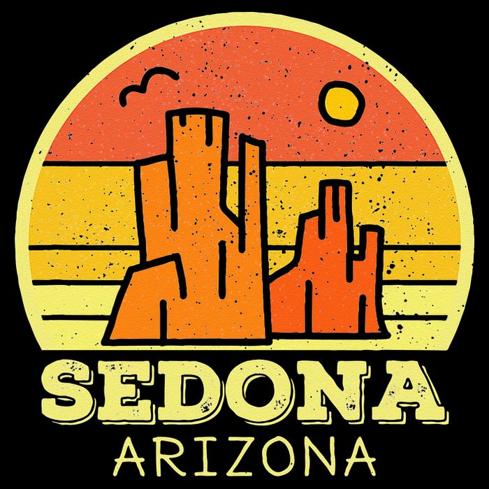 Sedona Arizona AZ Vintage Sunset Desert Camping Hiking Womens Tank Top