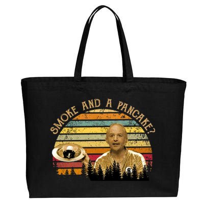 Smoke And A Pancake? Vintage Movie Quote Cotton Canvas Jumbo Tote