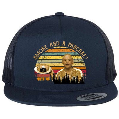 Smoke And A Pancake? Vintage Movie Quote Flat Bill Trucker Hat