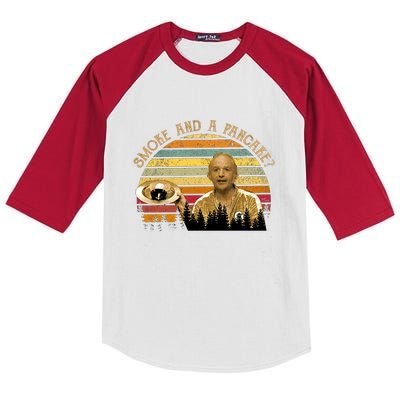 Smoke And A Pancake? Vintage Movie Quote Kids Colorblock Raglan Jersey