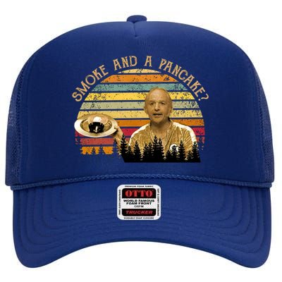 Smoke And A Pancake? Vintage Movie Quote High Crown Mesh Back Trucker Hat