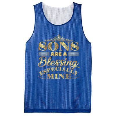 Sons Are A Blessing Especially Mine World's Greatest Son Gift Mesh Reversible Basketball Jersey Tank