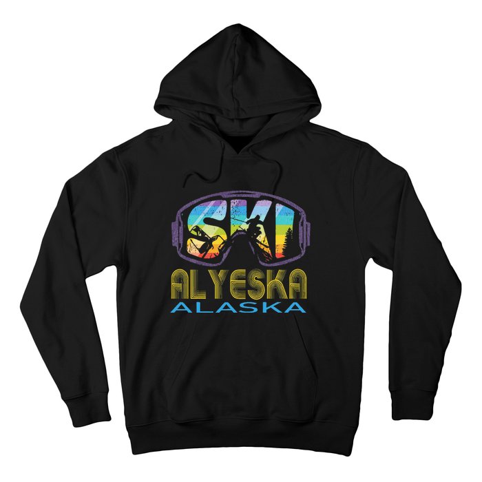 Ski Alyeska Alaska Skiing Vacation Hoodie