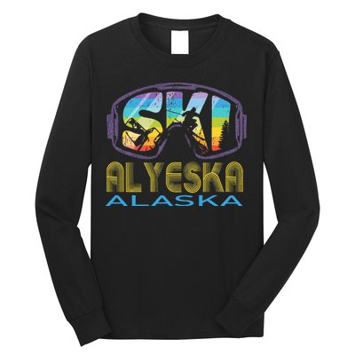Ski Alyeska Alaska Skiing Vacation Long Sleeve Shirt
