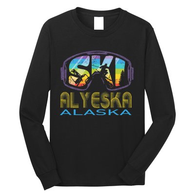 Ski Alyeska Alaska Skiing Vacation Long Sleeve Shirt