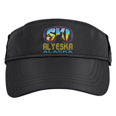 Ski Alyeska Alaska Skiing Vacation Adult Drive Performance Visor