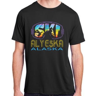 Ski Alyeska Alaska Skiing Vacation Adult ChromaSoft Performance T-Shirt