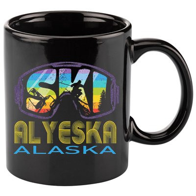 Ski Alyeska Alaska Skiing Vacation 11oz C Handle Ceramic Mug