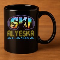 Ski Alyeska Alaska Skiing Vacation 11oz C Handle Ceramic Mug