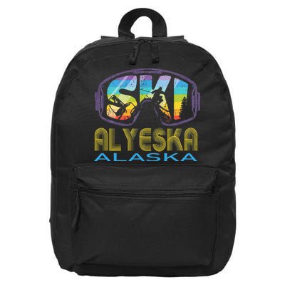 Ski Alyeska Alaska Skiing Vacation 16 in Basic Backpack