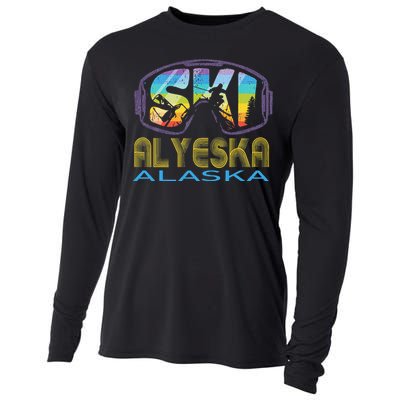 Ski Alyeska Alaska Skiing Vacation Cooling Performance Long Sleeve Crew