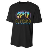 Ski Alyeska Alaska Skiing Vacation Performance Sprint T-Shirt