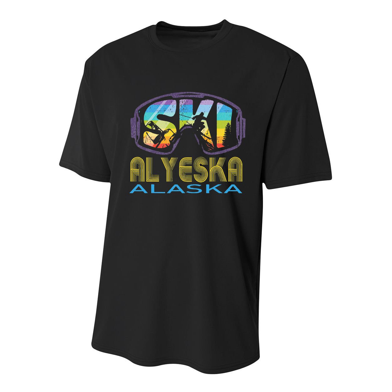 Ski Alyeska Alaska Skiing Vacation Youth Performance Sprint T-Shirt