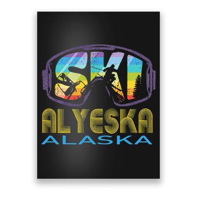 Ski Alyeska Alaska Skiing Vacation Poster