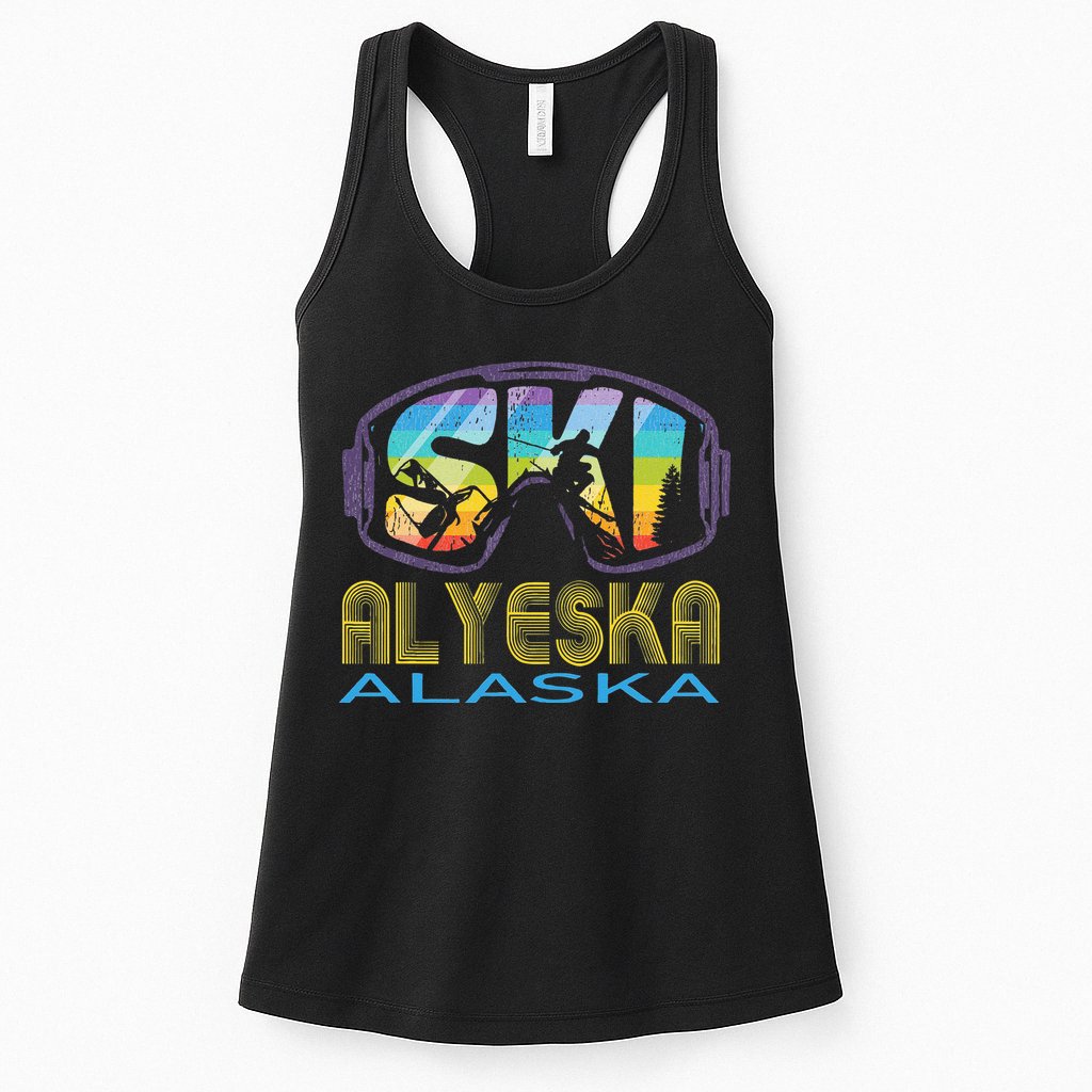 Ski Alyeska Alaska Skiing Vacation Womens Tank Top