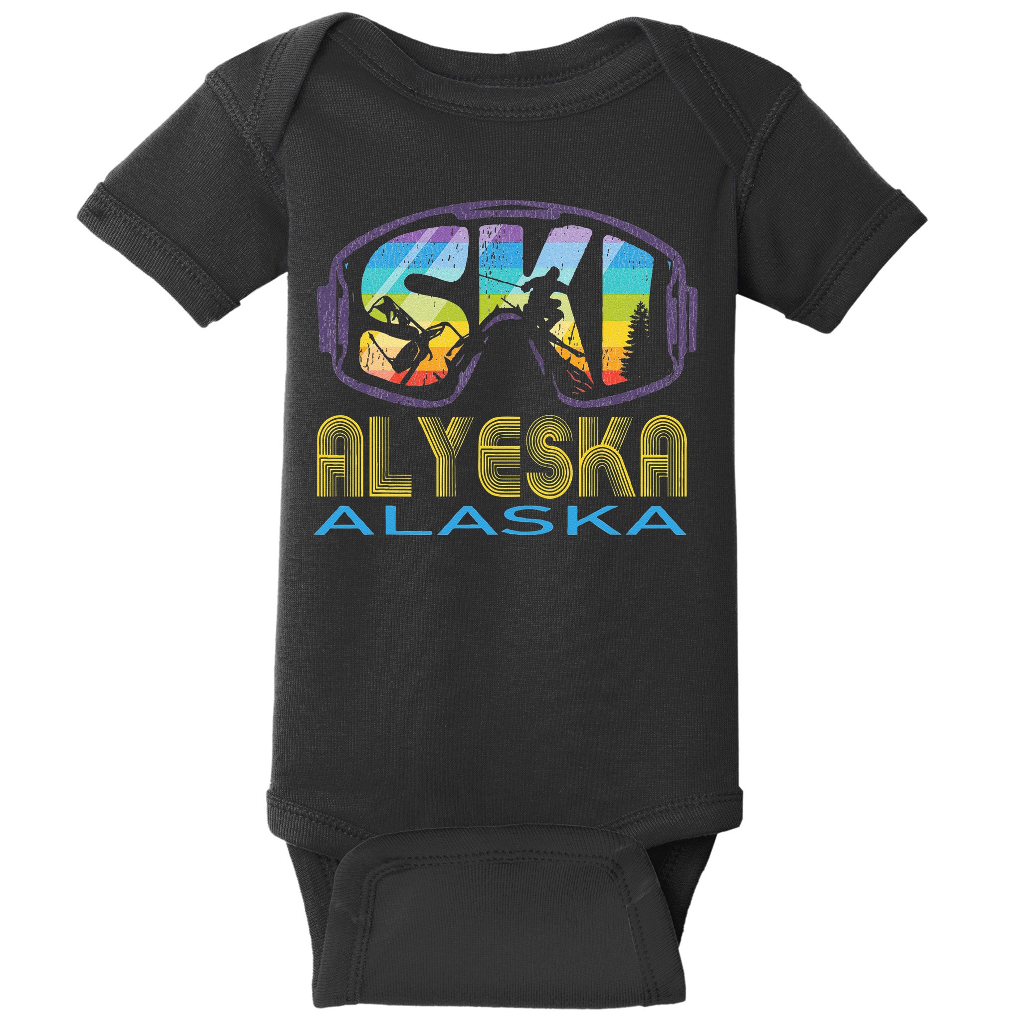 Ski Alyeska Alaska Skiing Vacation Baby Bodysuit