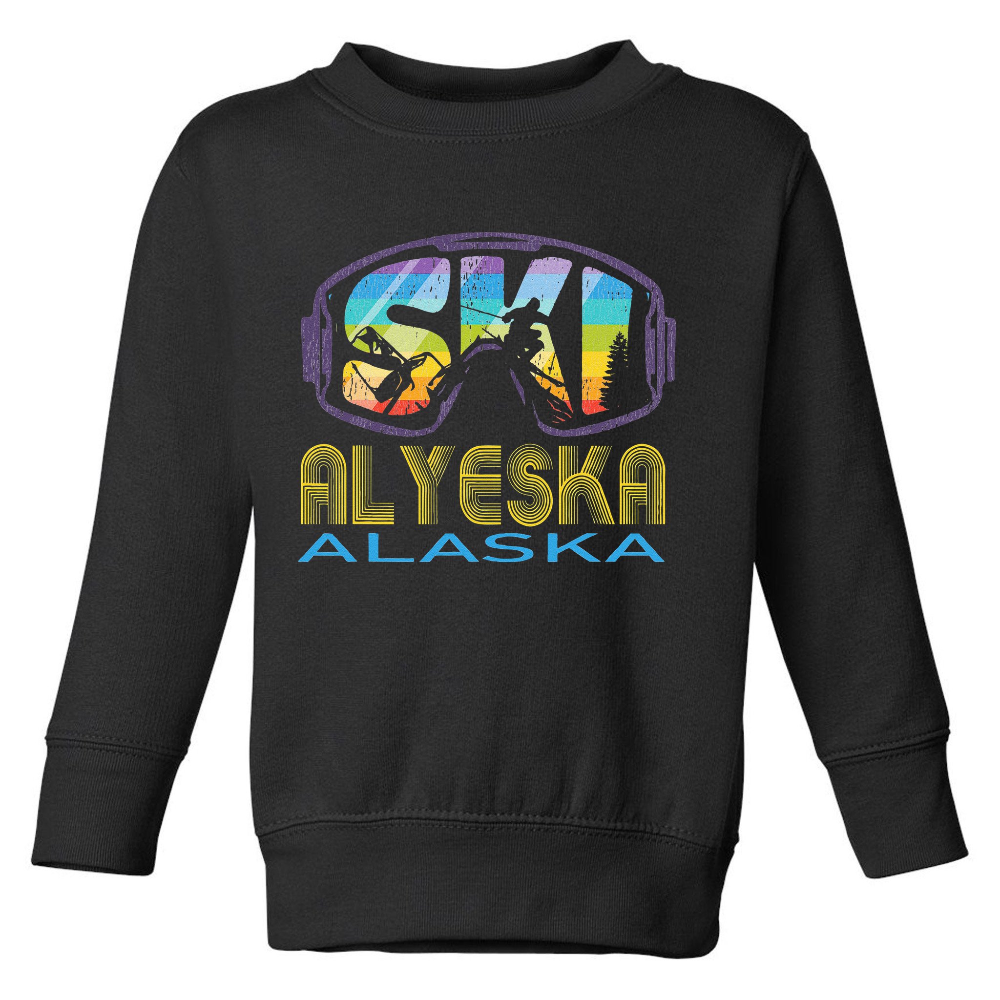 Ski Alyeska Alaska Skiing Vacation Toddler Sweatshirt
